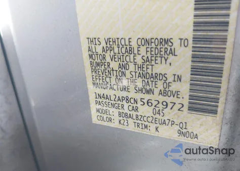 2012 Nissan Altima 2.5 S from USA, damaged, VIN 1N4AL2AP8CN562972